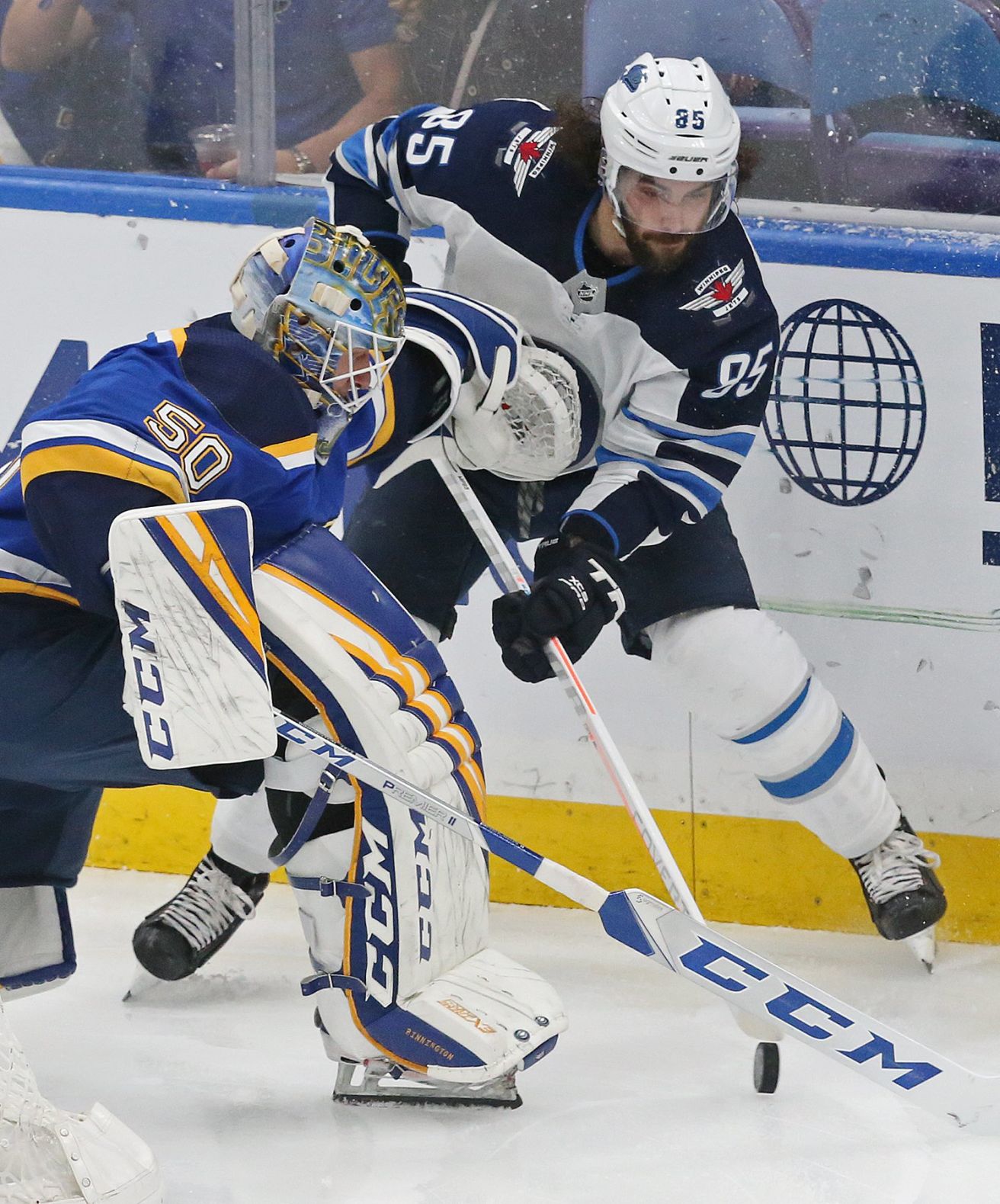 Blues and Jets skate in game 4 at the Enterprise Center